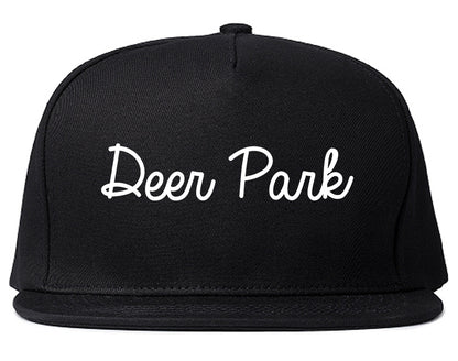 Deer Park Ohio OH Script Mens Snapback Hat Black