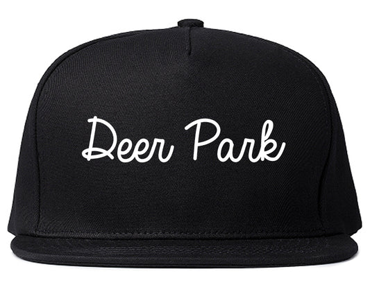 Deer Park Ohio OH Script Mens Snapback Hat Black
