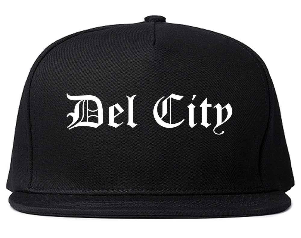Del City Oklahoma OK Old English Mens Snapback Hat Black