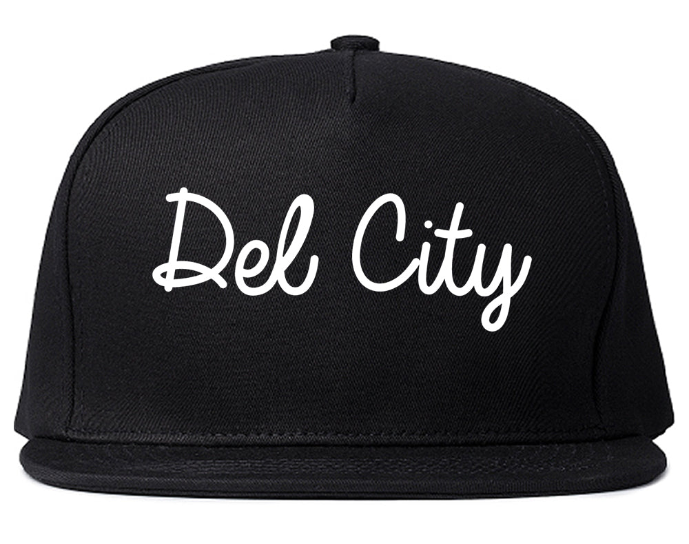 Del City Oklahoma OK Script Mens Snapback Hat Black