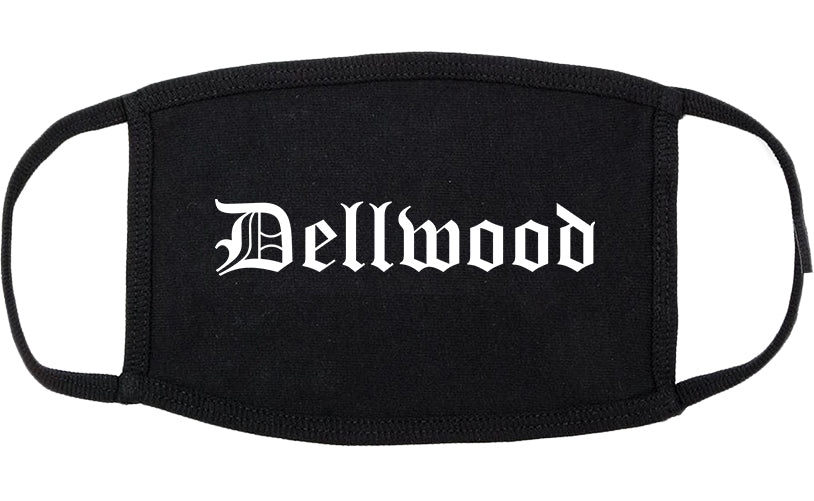 Dellwood Missouri MO Old English Cotton Face Mask Black