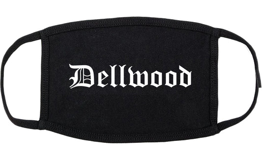 Dellwood Missouri MO Old English Cotton Face Mask Black