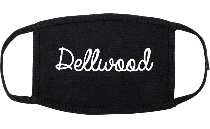 Dellwood Missouri MO Script Cotton Face Mask Black