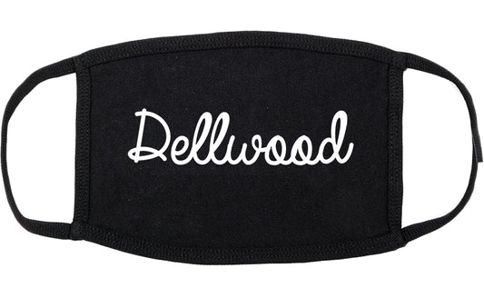 Dellwood Missouri MO Script Cotton Face Mask Black