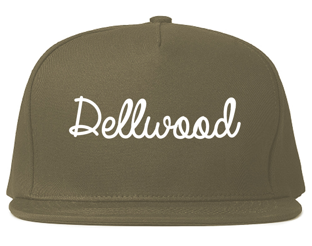Dellwood Missouri MO Script Mens Snapback Hat Grey