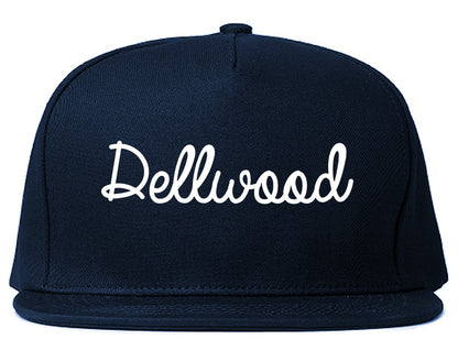 Dellwood Missouri MO Script Mens Snapback Hat Navy Blue