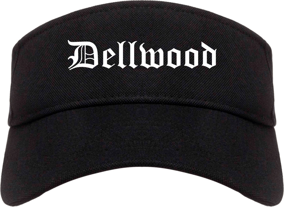Dellwood Missouri MO Old English Mens Visor Cap Hat Black