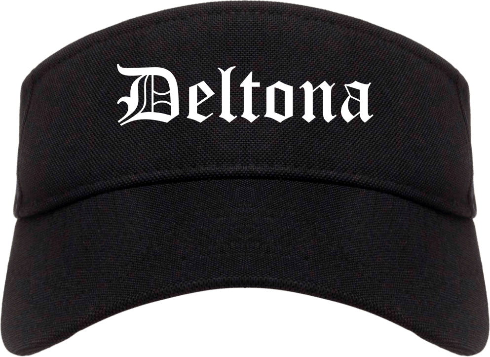 Deltona Florida FL Old English Mens Visor Cap Hat Black