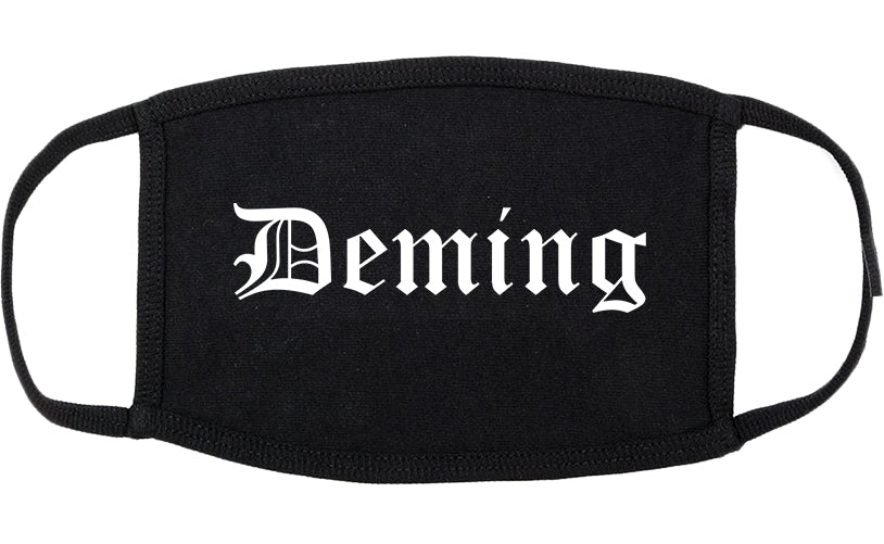 Deming New Mexico NM Old English Cotton Face Mask Black