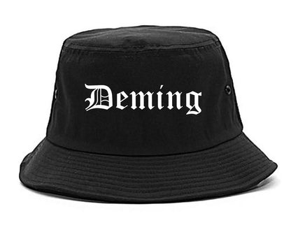 Deming New Mexico NM Old English Mens Bucket Hat Black