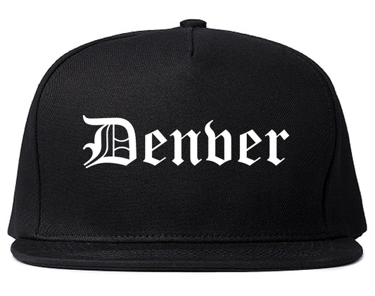 Denver Colorado CO Old English Mens Snapback Hat Black