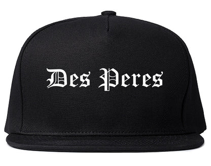 Des Peres Missouri MO Old English Mens Snapback Hat Black