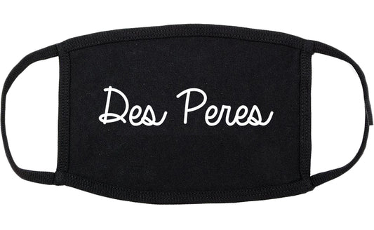 Des Peres Missouri MO Script Cotton Face Mask Black