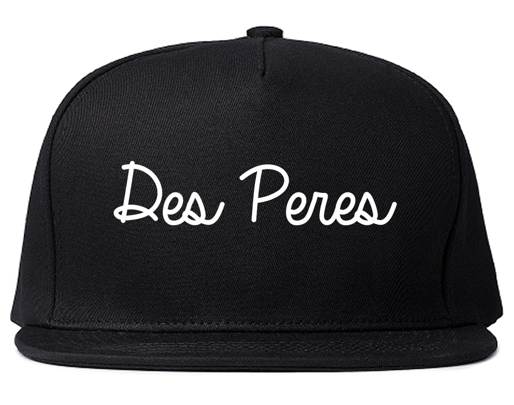Des Peres Missouri MO Script Mens Snapback Hat Black