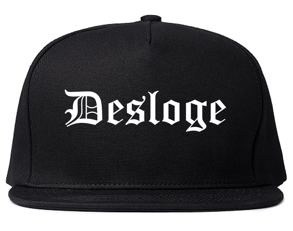 Desloge Missouri MO Old English Mens Snapback Hat Black
