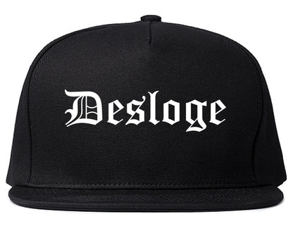 Desloge Missouri MO Old English Mens Snapback Hat Black