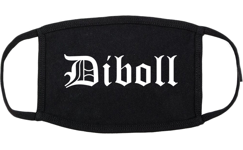 Diboll Texas TX Old English Cotton Face Mask Black