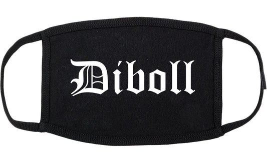 Diboll Texas TX Old English Cotton Face Mask Black