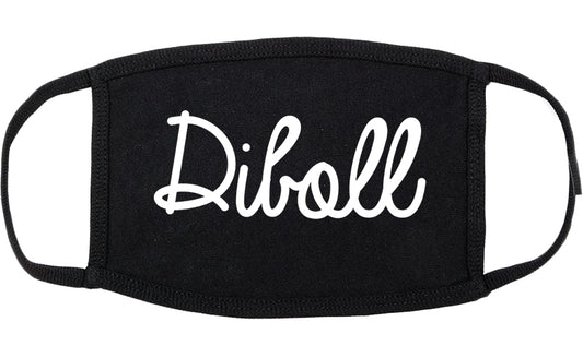 Diboll Texas TX Script Cotton Face Mask Black