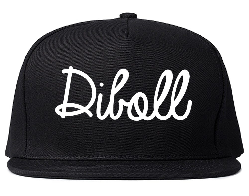 Diboll Texas TX Script Mens Snapback Hat Black