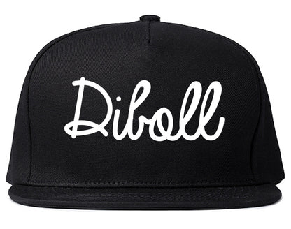 Diboll Texas TX Script Mens Snapback Hat Black