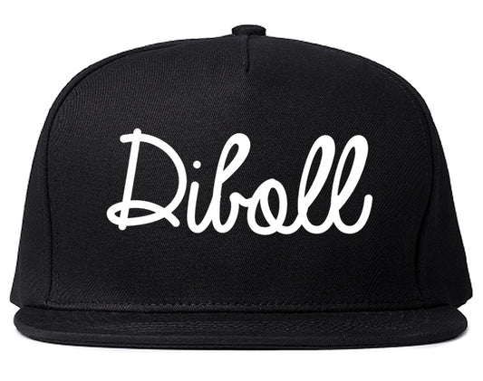 Diboll Texas TX Script Mens Snapback Hat Black