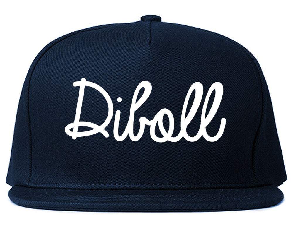 Diboll Texas TX Script Mens Snapback Hat Navy Blue