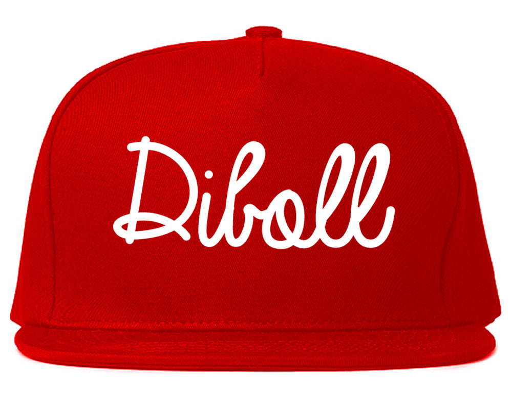 Diboll Texas TX Script Mens Snapback Hat Red