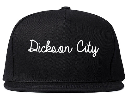 Dickson City Pennsylvania PA Script Mens Snapback Hat Black
