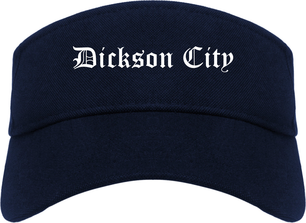 Dickson City Pennsylvania PA Old English Mens Visor Cap Hat Navy Blue