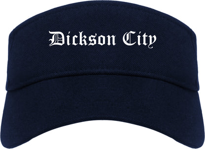 Dickson City Pennsylvania PA Old English Mens Visor Cap Hat Navy Blue