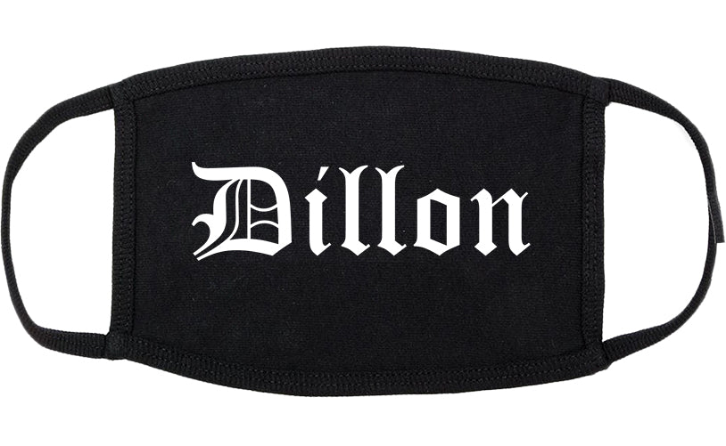 Dillon South Carolina SC Old English Cotton Face Mask Black