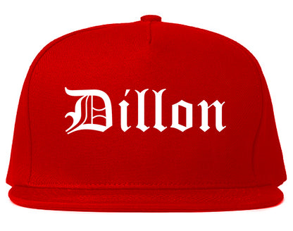 Dillon South Carolina SC Old English Mens Snapback Hat Red