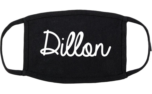 Dillon South Carolina SC Script Cotton Face Mask Black