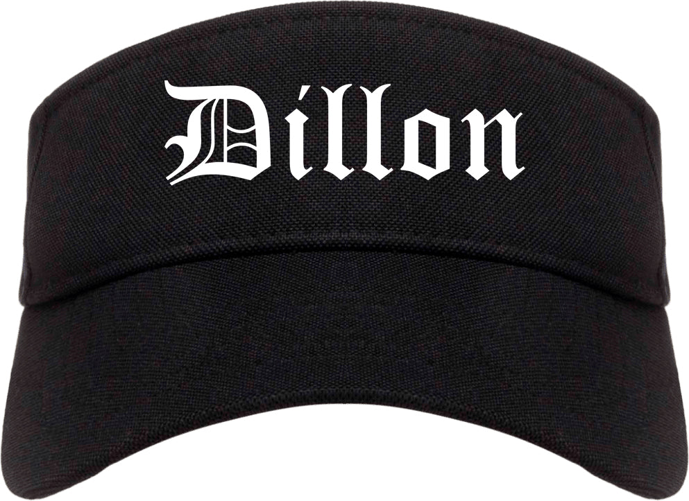 Dillon South Carolina SC Old English Mens Visor Cap Hat Black