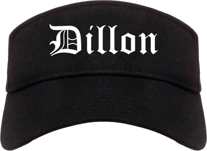 Dillon South Carolina SC Old English Mens Visor Cap Hat Black