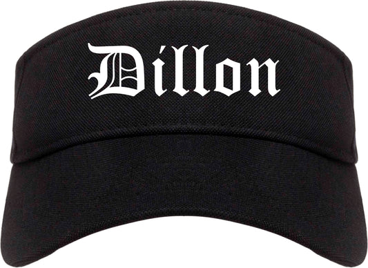 Dillon South Carolina SC Old English Mens Visor Cap Hat Black