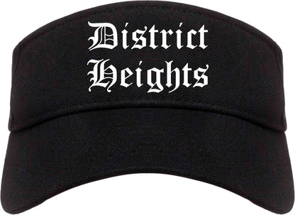 District Heights Maryland MD Old English Mens Visor Cap Hat Black