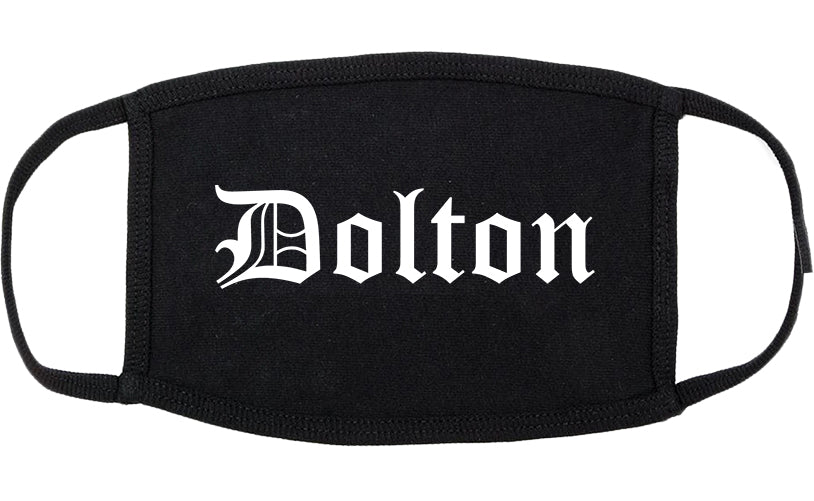 Dolton Illinois IL Old English Cotton Face Mask Black