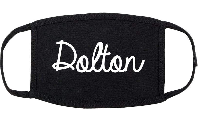 Dolton Illinois IL Script Cotton Face Mask Black