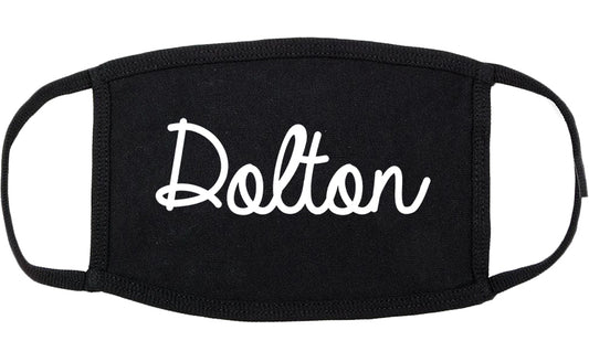 Dolton Illinois IL Script Cotton Face Mask Black
