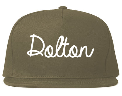 Dolton Illinois IL Script Mens Snapback Hat Grey