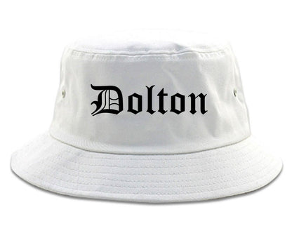 Dolton Illinois IL Old English Mens Bucket Hat White
