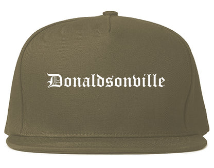 Donaldsonville Louisiana LA Old English Mens Snapback Hat Grey