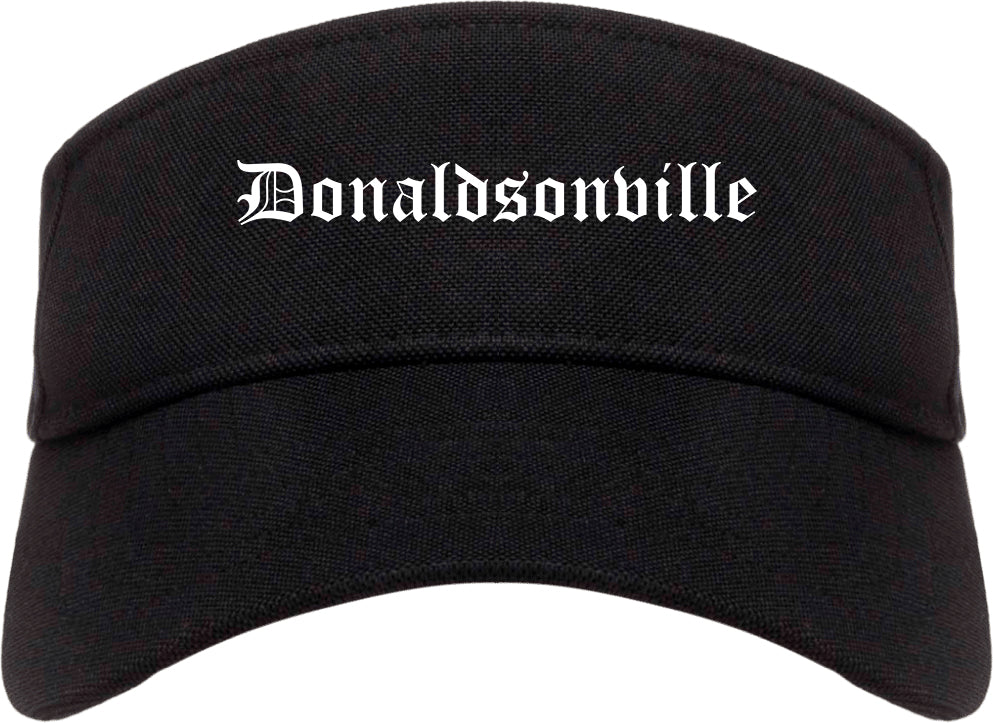 Donaldsonville Louisiana LA Old English Mens Visor Cap Hat Black