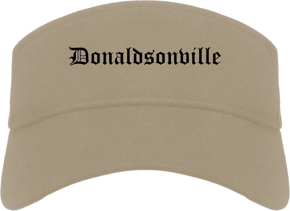 Donaldsonville Louisiana LA Old English Mens Visor Cap Hat Khaki