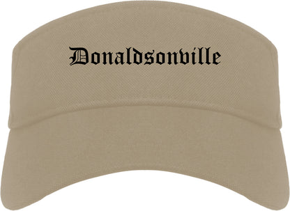 Donaldsonville Louisiana LA Old English Mens Visor Cap Hat Khaki