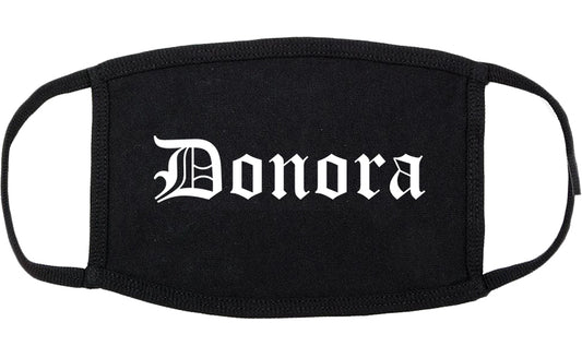 Donora Pennsylvania PA Old English Cotton Face Mask Black