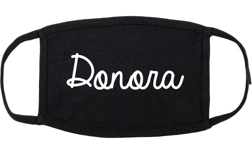 Donora Pennsylvania PA Script Cotton Face Mask Black