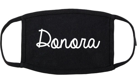 Donora Pennsylvania PA Script Cotton Face Mask Black